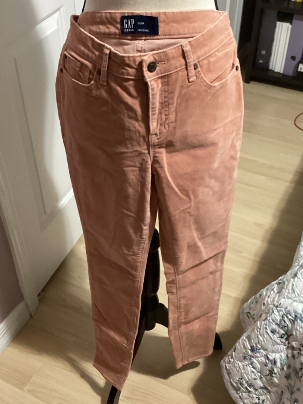 GAP Corduroy Leggings in Dusty Rose